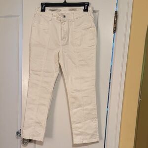 Pilcro and the Letterpress Cream Ankle Jeans